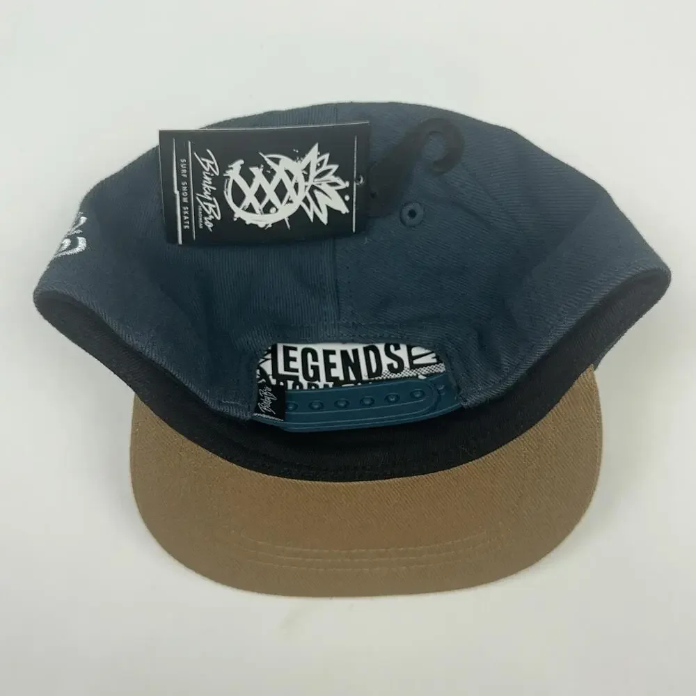 Binky Bro Snapback Cap Infant One Size Blue Tan Supertubos Surf Hat Snow Skate